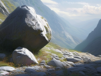 在一片静谧的山谷中，隐藏着一块被岁月遗忘的石头，它静静地躺在那里，仿佛在诉说着一个古老的故事。这就是影石，一块看似普通却又蕴含着无尽奥秘的石头